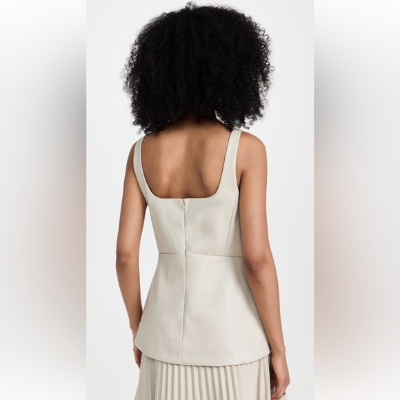 Proenza Schouler White Label Faux Leather Fitted Top - Size 2; Like New - Picture 3 of 13